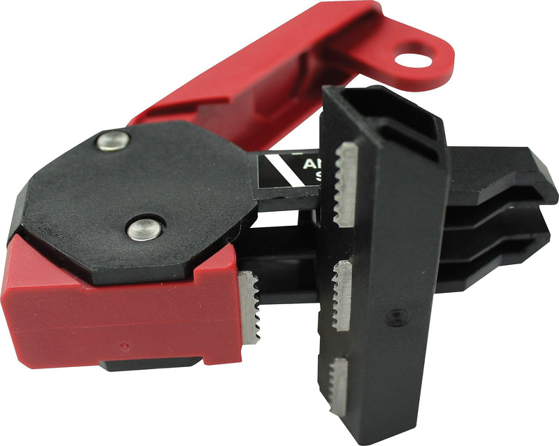 Accuform STOPOUT 120/240 Circuit Breaker Lockout (Triple Pole) with Bar Clamp and Changeable Lockout Tag,1.5"H x 3.33" L, KDD162