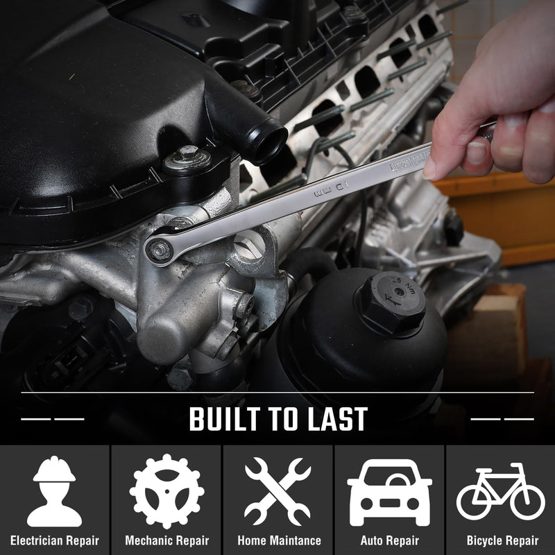 [Australia - AusPower] - DURATECH 10mm Extra Long Ratcheting Wrench, Metric, CR-V Steel 