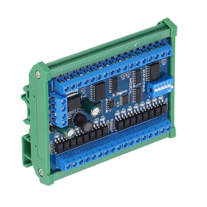 [Australia - AusPower] - 16 Input 16 Output Expansion Board RS485 16 Channel Remote Control Switch Module DC 6.5 to 30V PLC IO Module for Smart Home With shell 