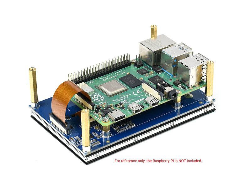 waveshare 4.3inch Capacitive Touch Display Compatible with Raspberry Pi 5/4B/3B+/3A+/3B/2B/B+/A+/CM3/3+/4 800×480 Resolution IPS Wide Angle MIPI DSI Interface 4.3inch DSI LCD