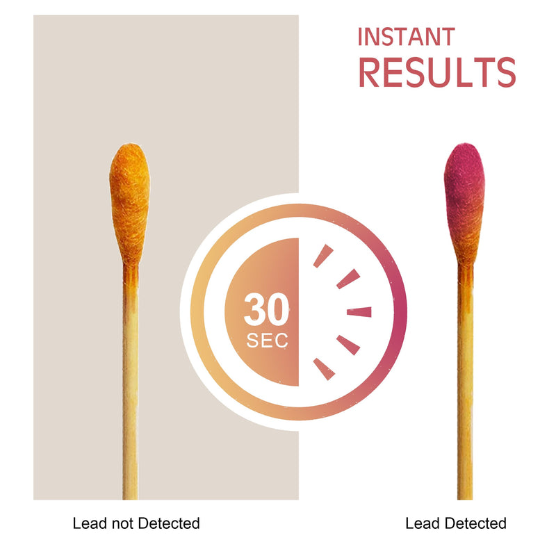 AAwipes Lead Test Swab Kit (60 Rapid Home Testing Swabs) 30-Second Results. Dip in Water. Home Use for - Painted, Jewelry, Ceramics, Wood (LS60) 60