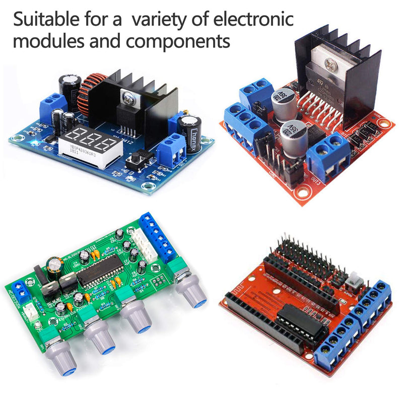 [Australia - AusPower] - 100PCS 2 Pin 3 Pin 4 Pin PCB Mount Screw Terminal Block Connector, KWOKWEI Blue Socket Strips 5mm Pitch for Arduino and Home Electronics Projects (80 x 2 Pin, 15 x 3 Pin, 5 x 4 Pin) 