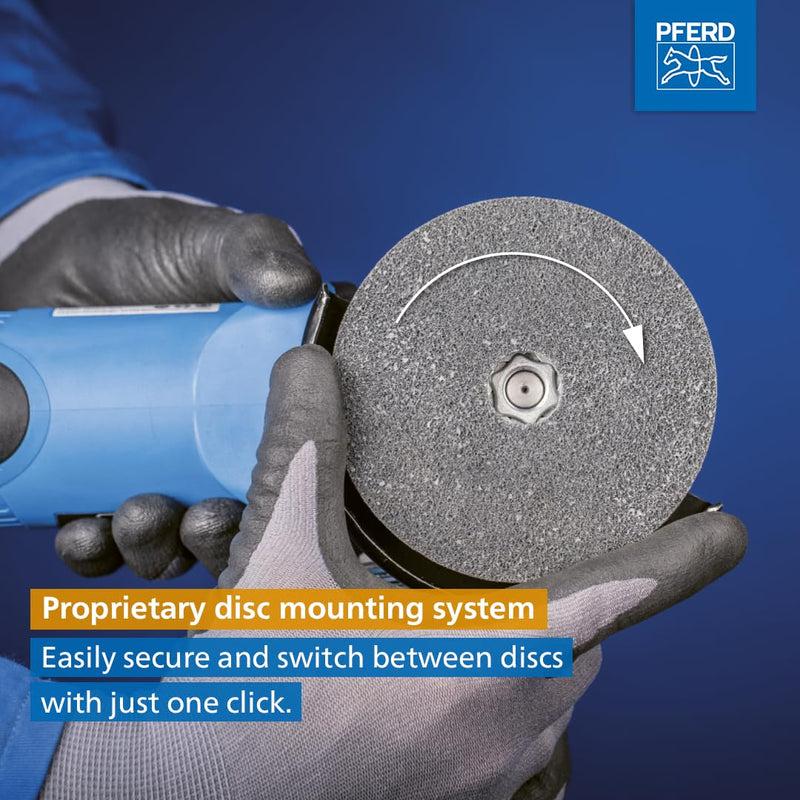 [Australia - AusPower] - PFERD COMBICLICK® Backing Pad, 1 pc. | Hard Hardness | 4-1/2 inch and 5 inch Dia. | 5-8/11 Thread | CC-H-GT | 69478 - for Angle Grinders Colorless 