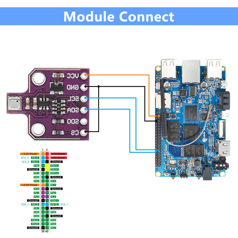 [Australia - AusPower] - Development Board, APKLVSR CJMCU-680 Pressure Sensor for Temperature, Humidity Sensor 1.7 ~ 3.6 V I2C Interface, for Detection of Air Quality 