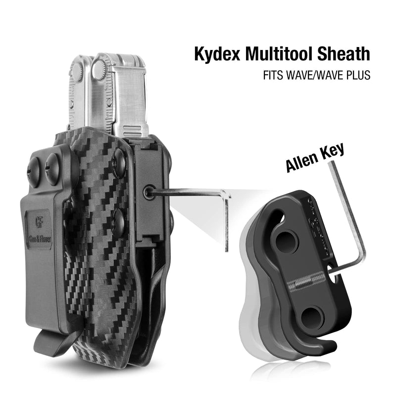 Carbon Fiber Multitool Sheath for LEATHERMAN Wave & Wave Plus, Fits for LEATHERMAN Wave & Wave Plus Sheath Pouch Case Holster, Multi-Tool Not Included CARBON FIBER