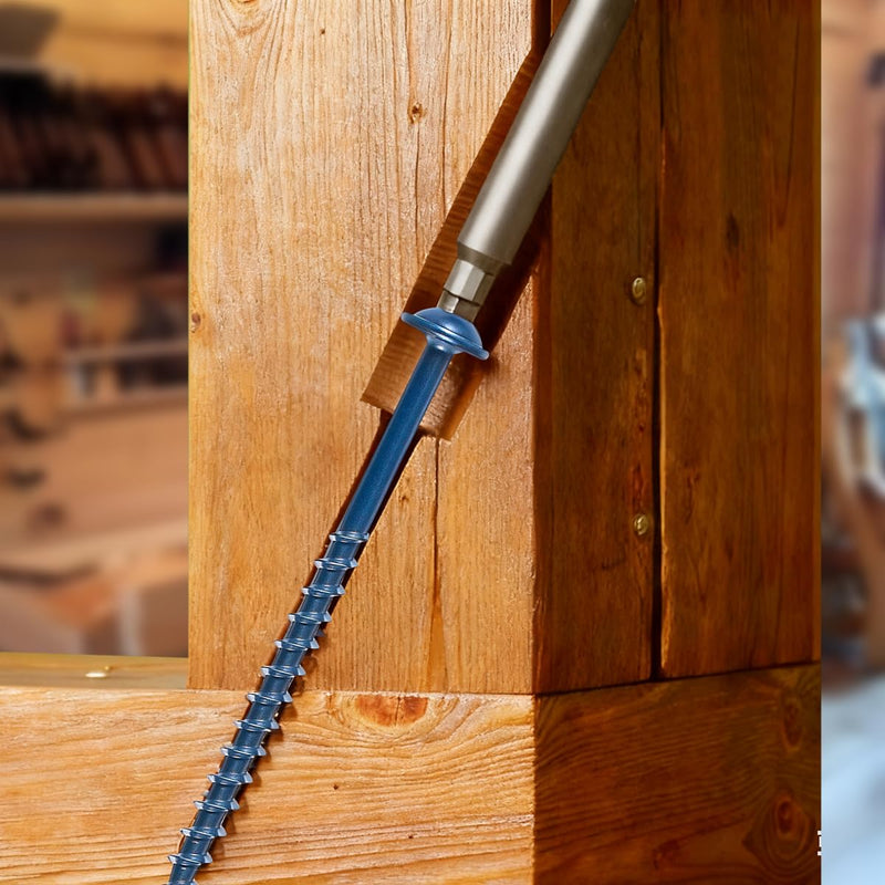 600 PCS #8 x 2-1/2” Pocket Hole Screws Exterior Pocket Screw | Coarse Thread,Square Drive,Washer Head,Rust Resistant,150MM Drive Bit Included #8x2-1/2" Blue 600