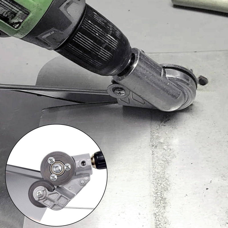 [Australia - AusPower] - Titanium Drill Nibbler Sheet Metal Cutting Tool, Drill Nibbler Sheet Metal Cutter Attachment Electric Drilling Shears Attachment for White Sheets Copper Iron Steel Aluminum Titanium alloy drill bit cutter+spare 