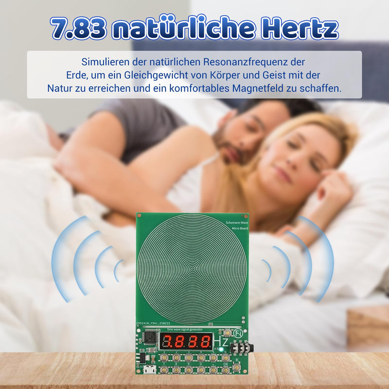 [Australia - AusPower] - Schumann Frequency Generator 7.83 Hz with Display, USB Port, Schumann Resonance Generator, Natural Resonance, Stress Relief for Room Harmony, Portable for Home, Office 