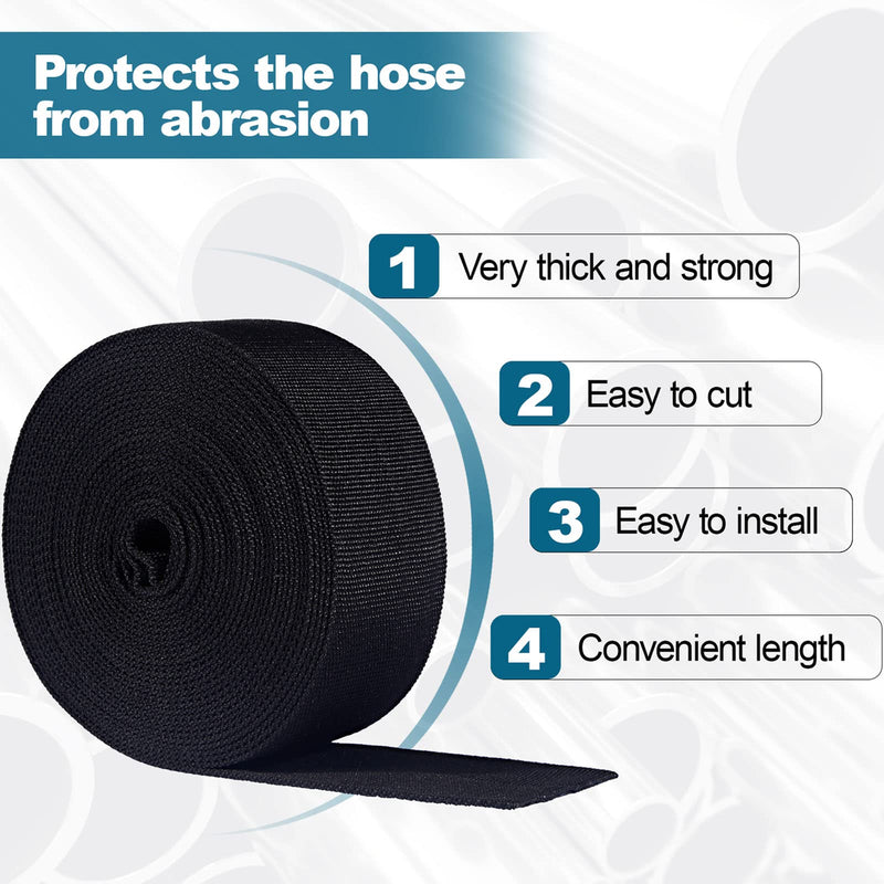 Nylon Protective Hose Sleeve Sheath Cable Cover Welding Tig Torch Hydraulic Hose, 1.5 Inch ID, 25 Feet Length, Black 1.5 Inch ID, 25 Feet Long