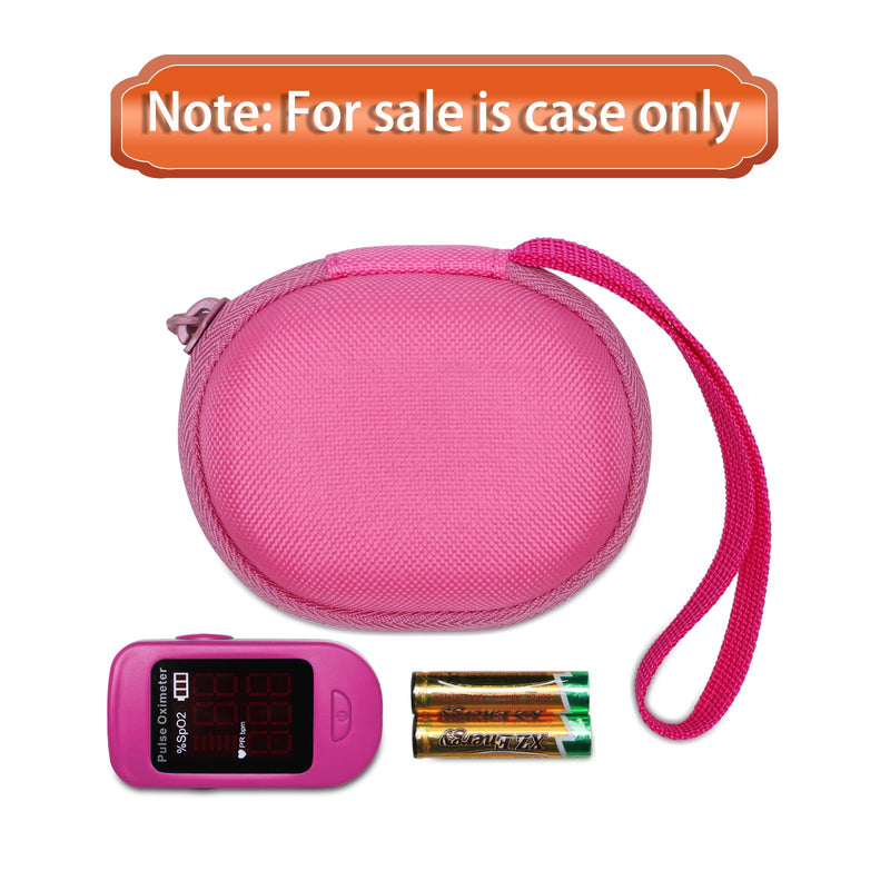 [Australia - AusPower] - Pink Pulse Oximeter Case for Zacurate, Innovo, Vibeat, iHealth, Santamedical, Children Fingertip Pulse Oximeter Blood Oxygen Saturation Monitor (Case Only) Pink 