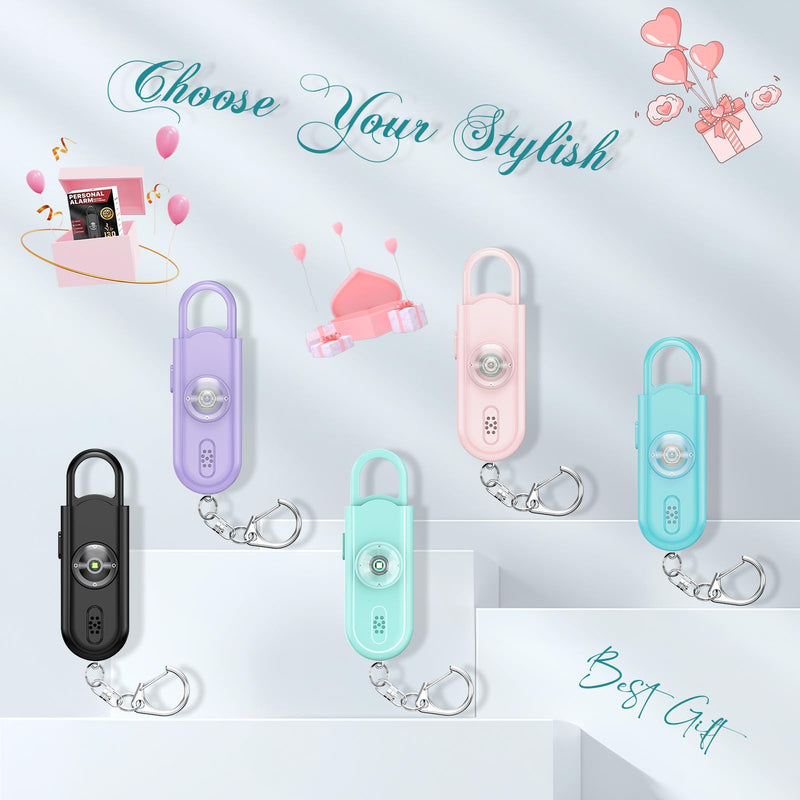 [Australia - AusPower] - Personal Safety Alarm for Women Girls, 130dB Loud Siren with SOS Light, Flashlight, 1000ft Audible, Double Speakers Help Kids, Elderly Emergency Call, Alert Panic Button Self Defense Devices Blue 