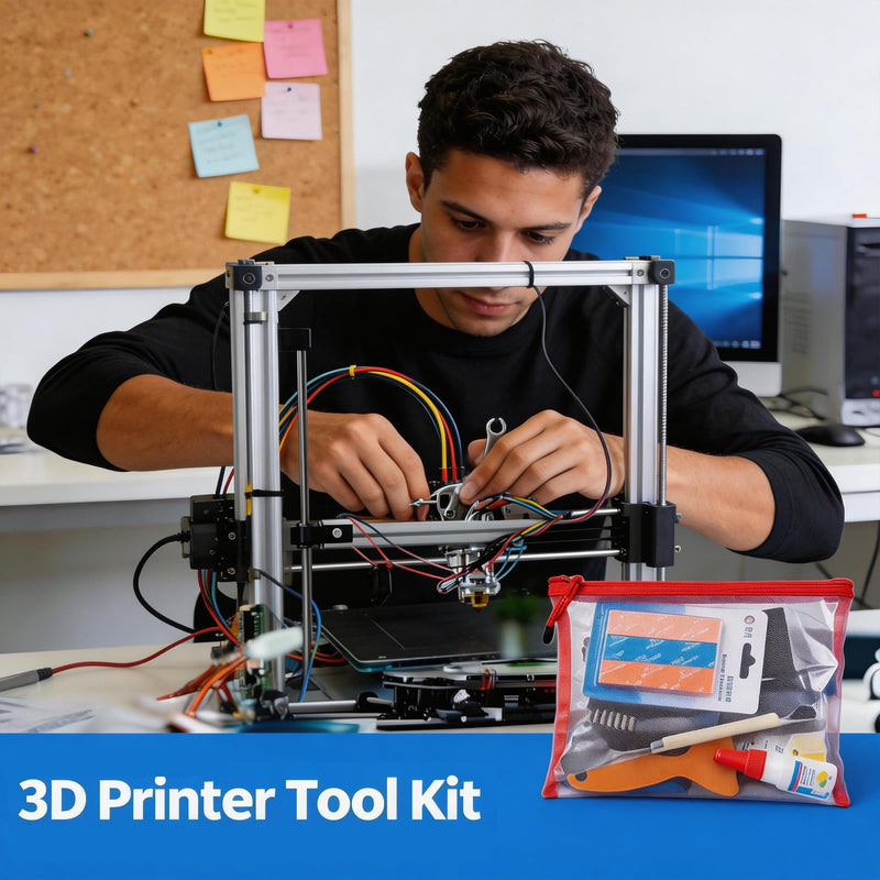 [Australia - AusPower] - 52Pcs 3D Printer Tool Kit Includes a Scraper, Nozzle Cleaning Needle, deburring Tool, File, Wire Cutters, and Brushes Maintenance kit for All FDM/SLA 3D Printing DIY Model Enthusiasts 