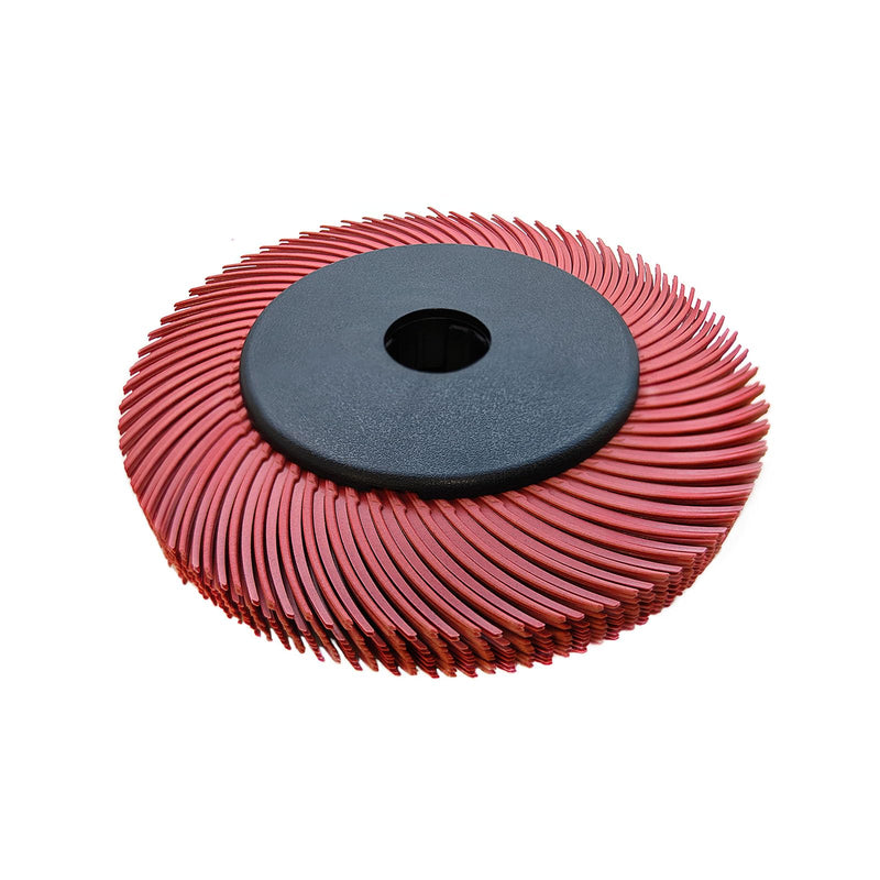 [Australia - AusPower] - Radial Bristle Brush, 6 in x 1/2 in x 1 in, 220#, 10 Piece with Adapte 6" WIth 220# RED 1SET 