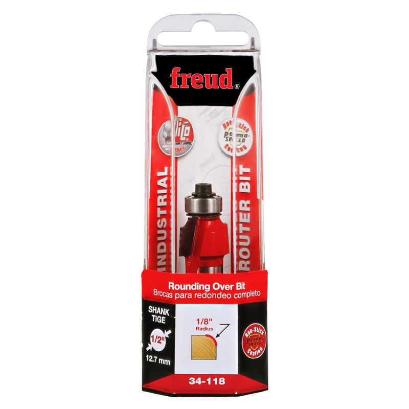 Freud 34-118: 1/8" Radius Rounding Over Bit with 1/2" Shank