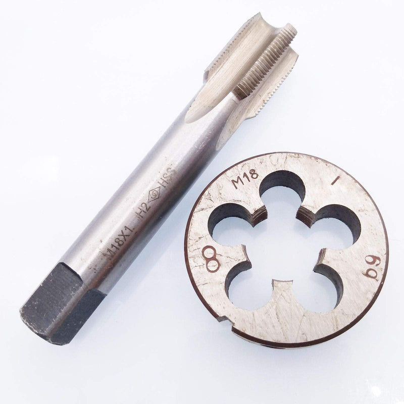 [Australia - AusPower] - HSS M18 x 1mm Tap and M18 x 1.0mm Die Metric Thread Right Hand 