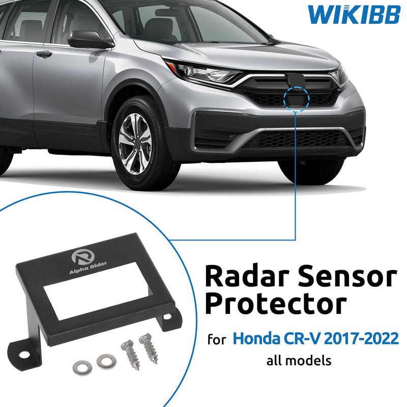 [Australia - AusPower] - Front Radar Sensor Protector Cover Compaible with Honda CR-V CRV All Models 2017-2022, Vehicle Radar Sensor Protection Cover Accessory for Honda Accessories with Screws, Black 