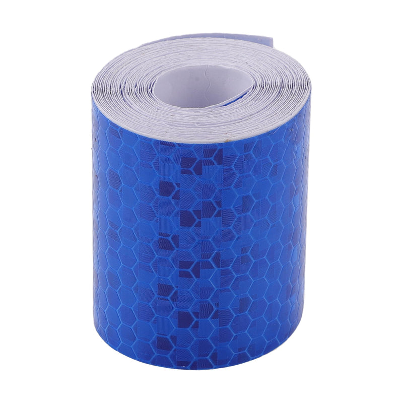 1 Pcs Safety Warning Reflective Tape Increased Visibility Reflective Strips 9.84ft x 1.97" Blue PVC