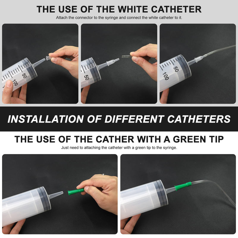 [Australia - AusPower] - Pack of 2 syringes, 350 ml, oil syringe, dosing syringe, made of plastic, plastic syringe, reusable for oil or glue applicators, laboratory, industry, garden and pet feeding 