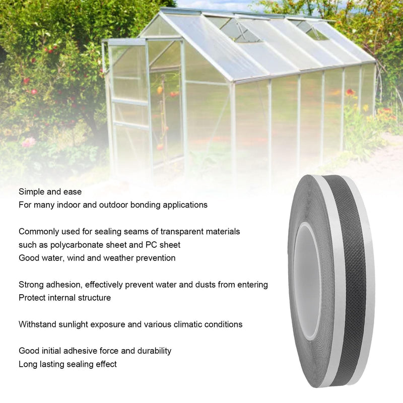 Pssopp Polycarbonate Panel Mounting Tape Non Woven Fabric 0.4mm Thick for Sealing Seams Dustproof Waterproof, 48 Month UV Resistance for DIY Installers Outdoor Panel Bonding