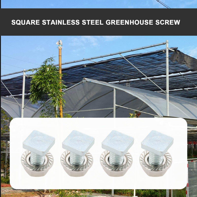 [Australia - AusPower] - The Lord of the Tools 50 Sets Greenhouse Nuts and Bolts M6x12MM Stainless Steel Flat Head Screws for Building Repairing Greenhouse Necessary Accessories 
