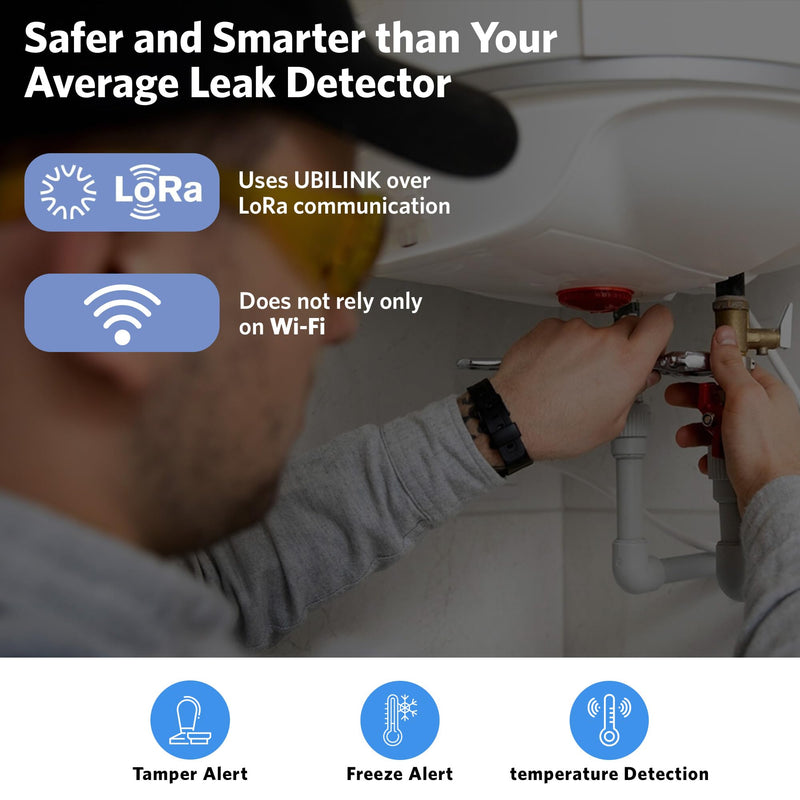 WWD Water Leak Detector, Smart Water Monitor, Battery Operated Smart Home Devices, Sub-Lipstick Design Water Alarm Leak Detector, No Wi-Fi Required, 1 Pack Water Leak Detector-1Pack