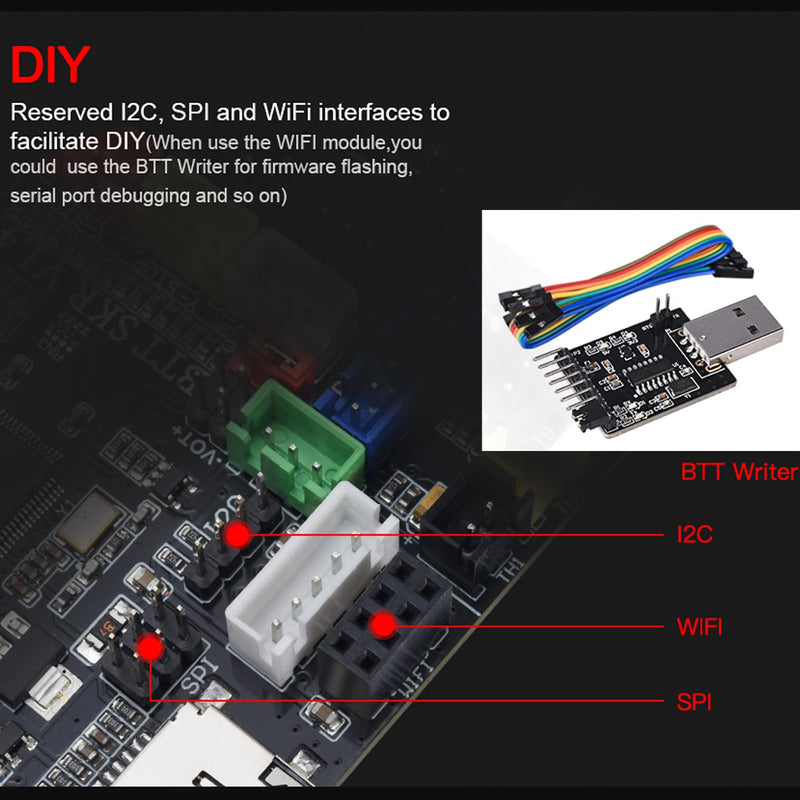 BIGTREETECH SKR V1.4 Motherboard, 32 Bit DIY 3D Printer Control Board, Support Marlin/Klipper, Compatible with TMC2208/TMC5160/EZ2209 and TFT35 E3/ TFT70/ Mini12864 Touch Screen BTT SKR V1.4