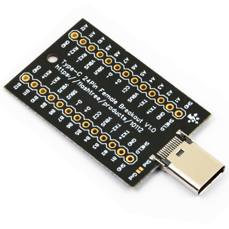 [Australia - AusPower] - USB Type C Breakout Board Female 24Pin Full Pins Output Gold Plated PCB USB C Interface Replacement (Pack of 2pcs) USB C Breakout 24Pin Female (2pcs) 