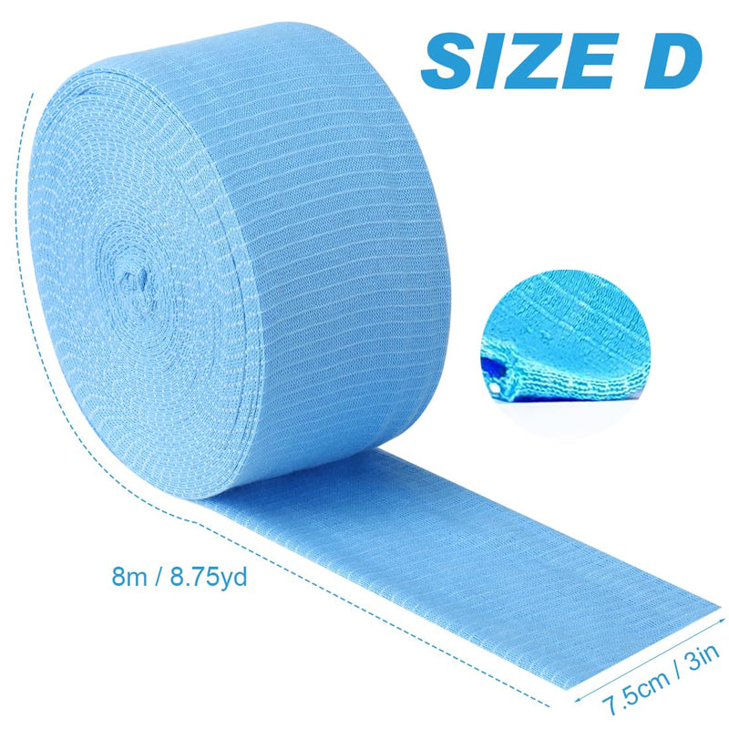 [Australia - AusPower] - Tubular Bandage Cotton Support Size D Elasticated Stockinette, Washable Elastic Compression Bandages for Arm, Knees, Legs(3’’X8.75yd) 