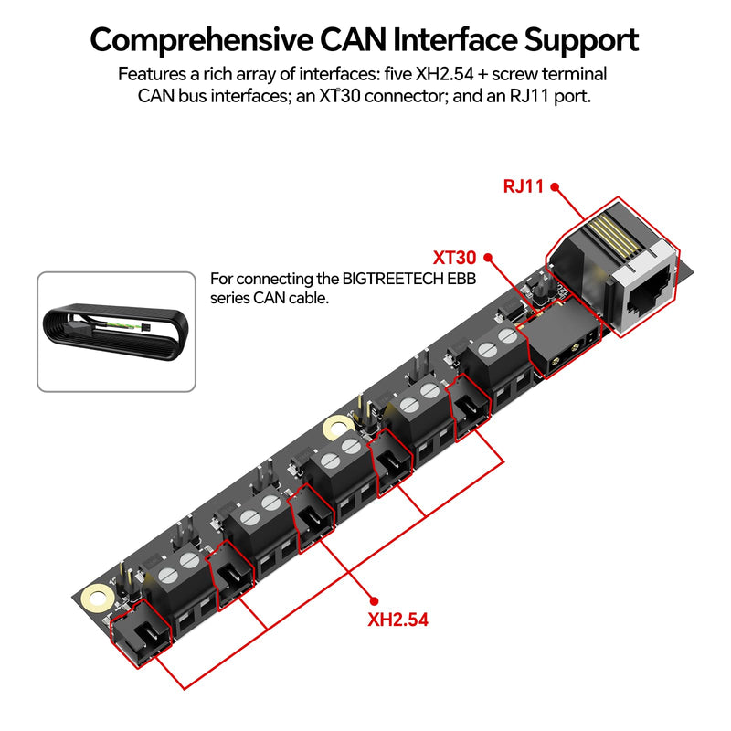 [Australia - AusPower] - BIGTREETECH CEB V1.0 CANbus Expansion Board Perfect for 2020 Aluminum Profiles Support Klipper, EBB SB2240/SB2209 EBB36/42 CAN+Octopus Pro H723, Manta M4P/M5P/M8P Control Board 