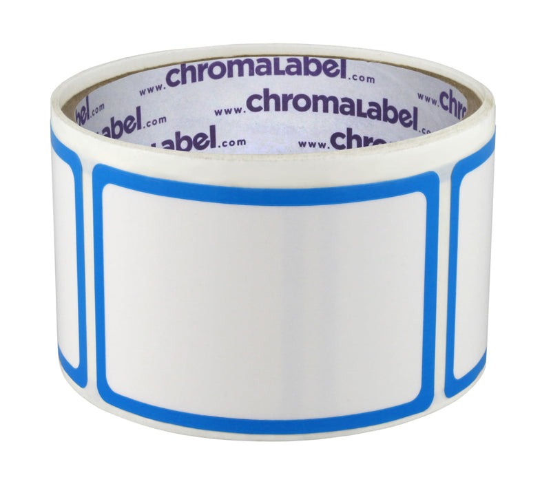 ChromaLabel 2 x 3 Inch Rectangular Dry Erase Labels, White Board Sticker, Easy Peel Off Label Ideal as Storage Bin and Tile Labels - Pack of 50 Dry Erase Sticky Notes 2" x 3" Without Protective Flap