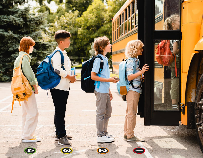 [Australia - AusPower] - WhatSign Line up Spots for Classroom Floor Number Stickers for Classroom 36Pcs Line up Dots Line up Numbers Floor Numbers for Classroom Lining up Back to School Preschool Kindergarten Supplies Bright 