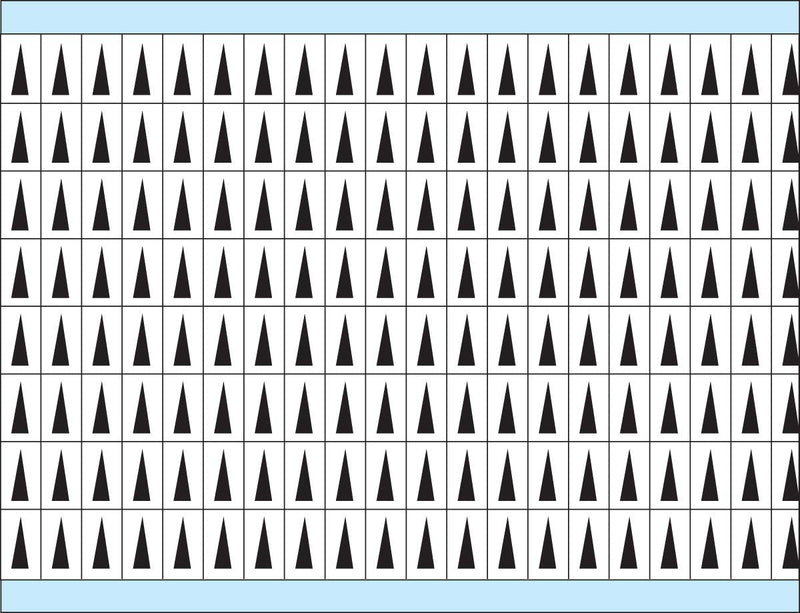 Board Inspection Arrows 0.19 in H x 0.125 in W Cloth White on Black 25 Cards/Pk