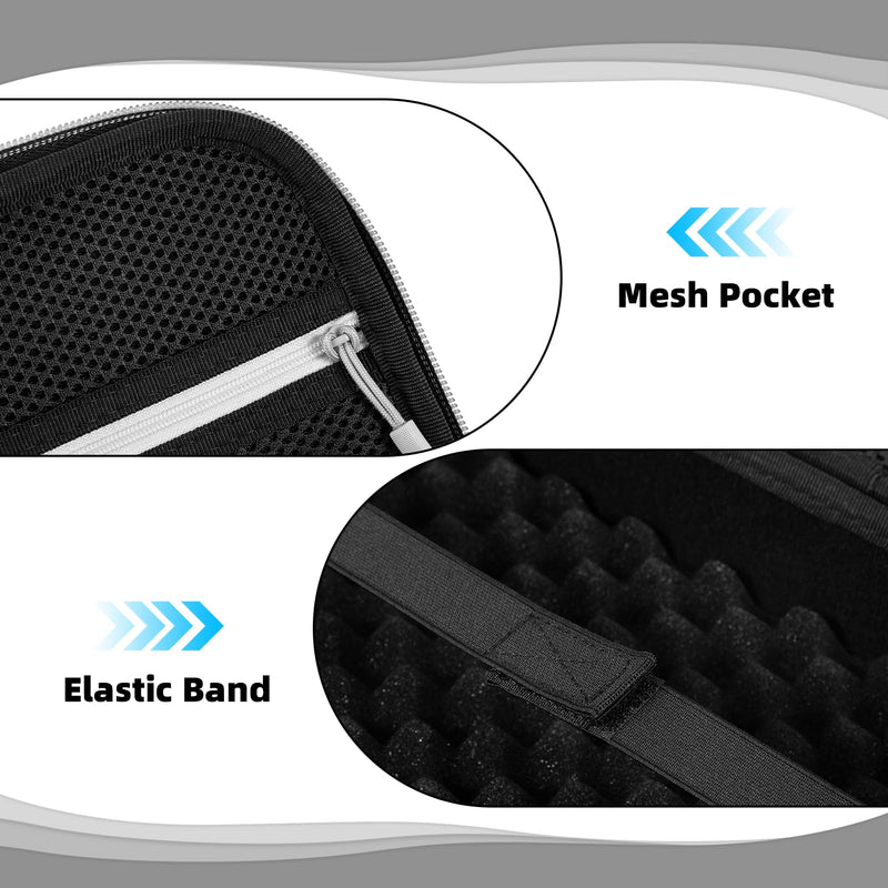 [Australia - AusPower] - Hard Case for Smart Nebulizer,Portable Nebulizer Bag,Desktop Inhaler Nebulizer for Home Travel Use,Medical Case for Inhaler Spacer, Masks, Asthma Accessories Medicine Storage Bag, Black 