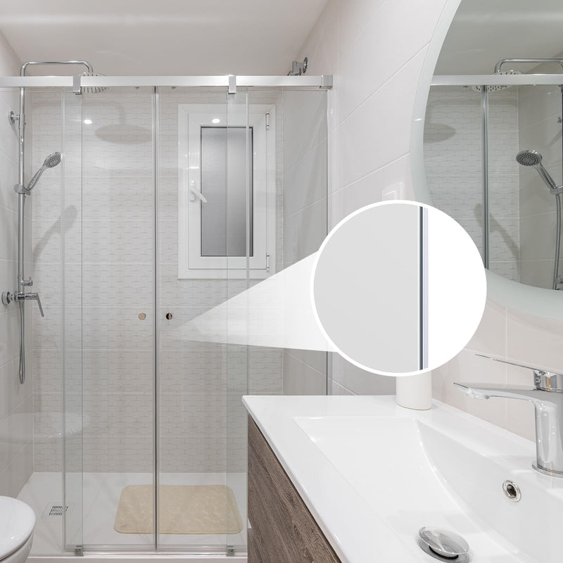 Yecaye 3 Pack Shower Door Seal,Shower Door Sweep,Frameless Glass Seal Strip for Side Door,Stop Leaks and Create a Water Barrier Guard (Side-3/8 x39) Side-3/8"x39"