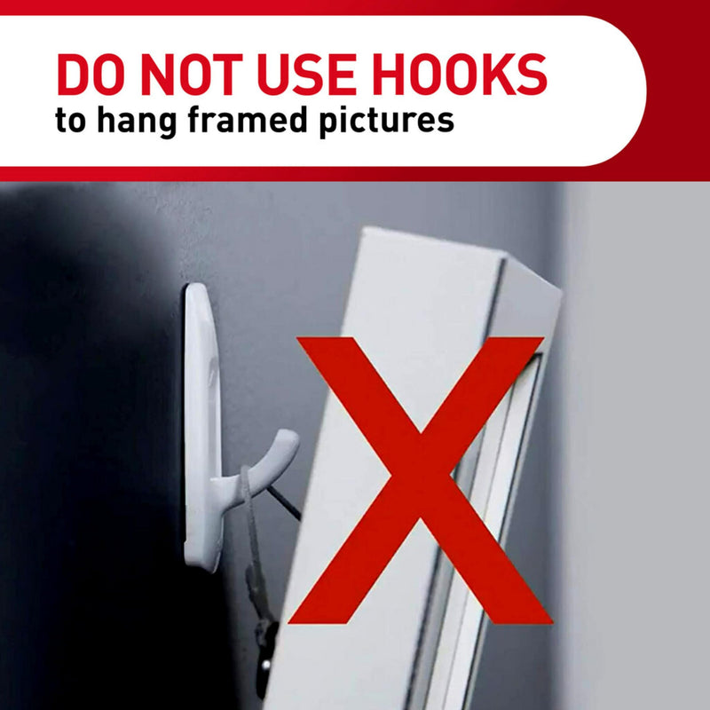 Command 5 lb Large Utility Hooks, 14 Hooks and 16 Strips, Damage-Free Hanging Wall Hook with Adhesive Strips, No Tools Required, Great for Home Kitchen Office Organization White