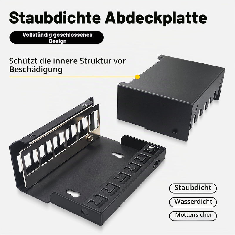 6 Port Patch Panel Patch Panel for 14.9 mm x 17 mm Keystone Module Compatible with Ethernet LAN RJ45 Coaxial Connector BNC F Connector Antenna Connector RJ-11 RCA Jack USB Toslink HDMI Black 6 Port