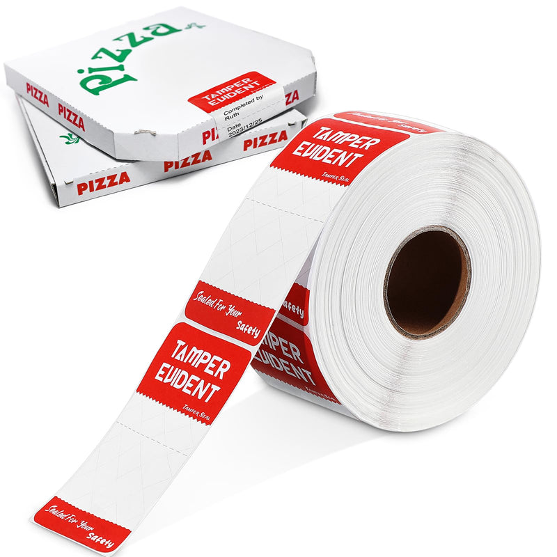 1 x 1000 Pcs Tamper Evident Stickers 2" x 4" Thermal Printer Sticker Paper Seal Tamper Proof Stickers for Drivers Safety Seal Writable Delivery Label (Red) Red