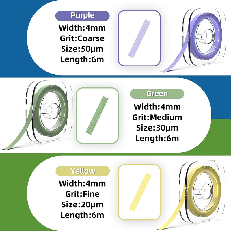 [Australia - AusPower] - Dental Polishing Strips 3-Roll Set for Customized Oral Care 