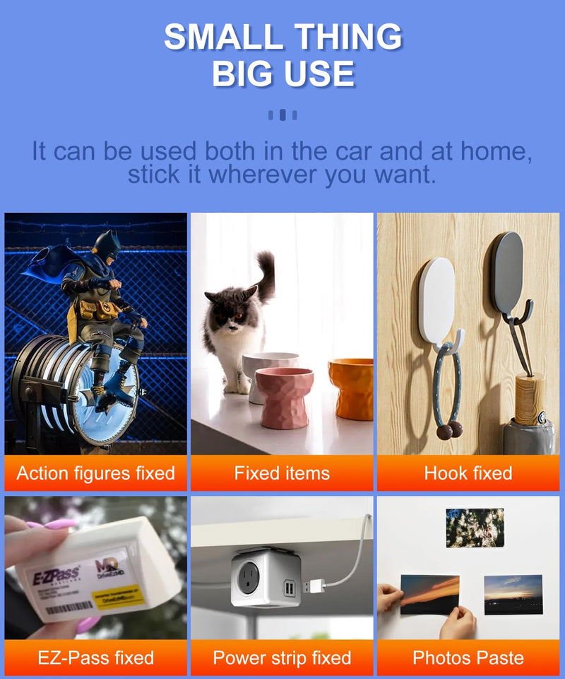 PHIXBEAR Double Sided Sticky Pads, Strong Adhesive Tape Squares Heavy Duty Waterproof Heat Resistant, Extreme Mounting Foam Tape,Car Home Outdoor Use, 12 Pcs 2.36x2.36 Inch 12Pcs SQ 2.36"x2.36"