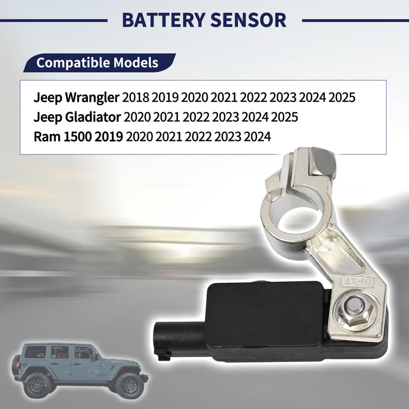 Battery Sensor 68289207AC 68289207AA 68289207AB Compatible with Jeep Wrangler 2018-2025 Gladiator 2020-2025 Ram 1500 2019-2024