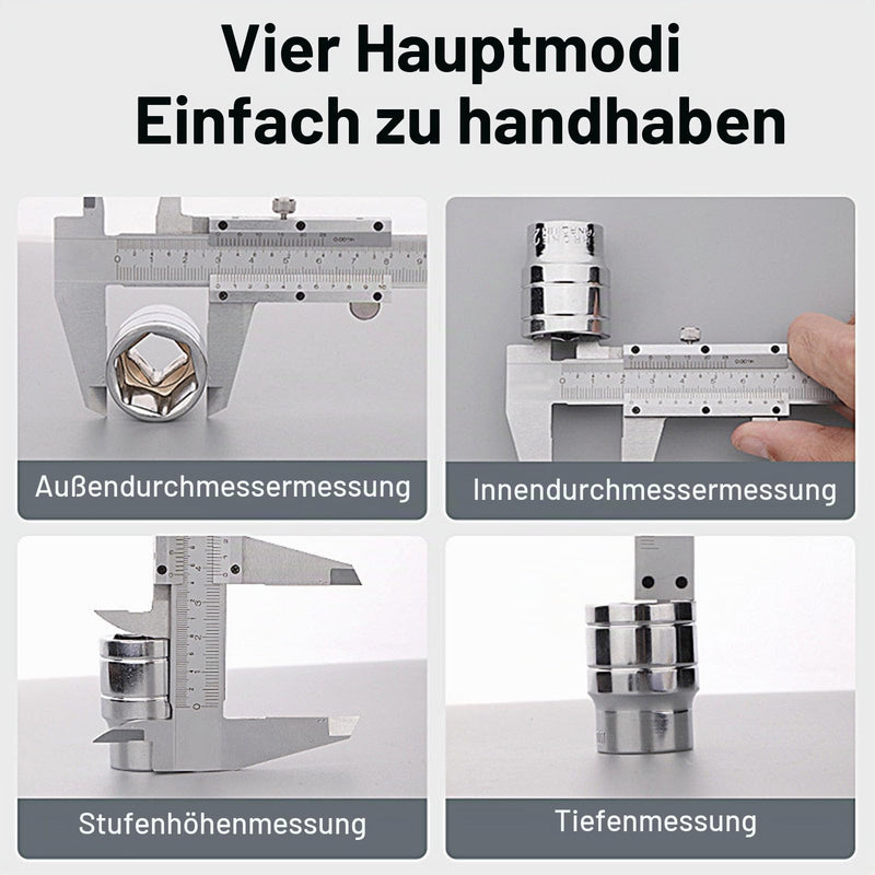 Rierousy Stainless Steel Vernier Caliper 150 mm Precision Caliper with Locking Screw, Calliper, Digital Caliper for Household and Industry Measuring Caliper Analogue