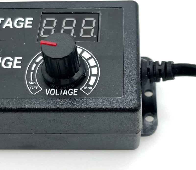 JZK Voltage Adjustable Power Supply DC 3-12V 5A with Digital Display, 60W Max 100-240V AC to DC 3V 4V 4.5V 5V 6V 7V 8V 9V 10V 12V Universal Power Supply Transformer Converter