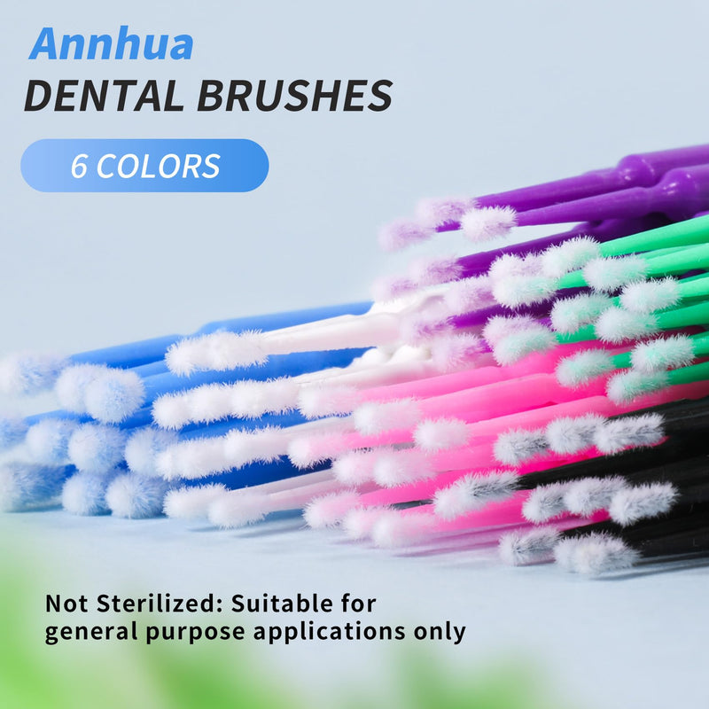 [Australia - AusPower] - Annhua 400 PCS Disposable Micro Applicator Brush, Application Micro swabs Eyelash Extension Brushes for Eyelashes Extensions and Makeup Application - Pink 