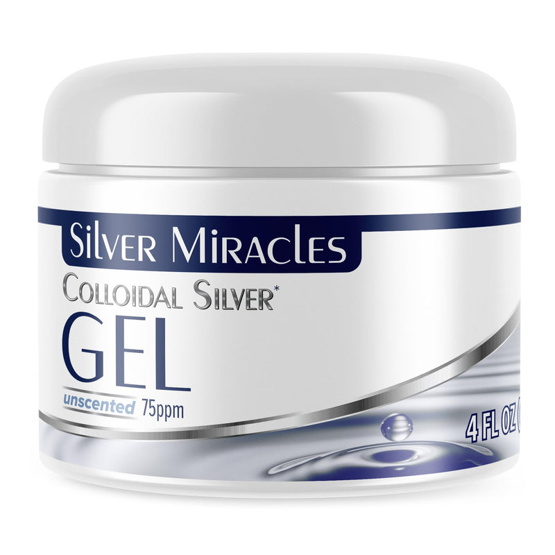 [Australia - AusPower] - Silver Miracles Colloidal Silver Gel - Nano Silver Gel Wound Care - Healing Ointment for Burns & Irritated Skin - 4 Oz Unscented - Two Pack Unflavored 4 Fl Oz (Pack of 2) 