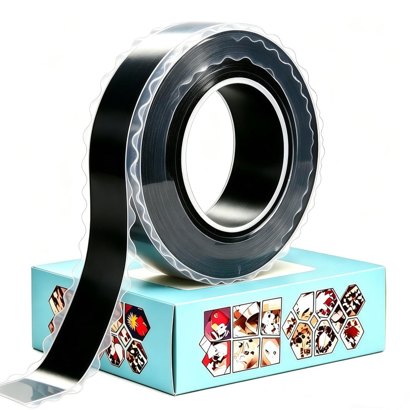 zvp Double Sided Nano Tape, Removable Heavy Duty Mounting Foam Tape, Adhesive Tape for Wall, Carpet, Poster and Picture Hanging Strips (Black, 1.15 * 197 in) Black 1.15*197 IN