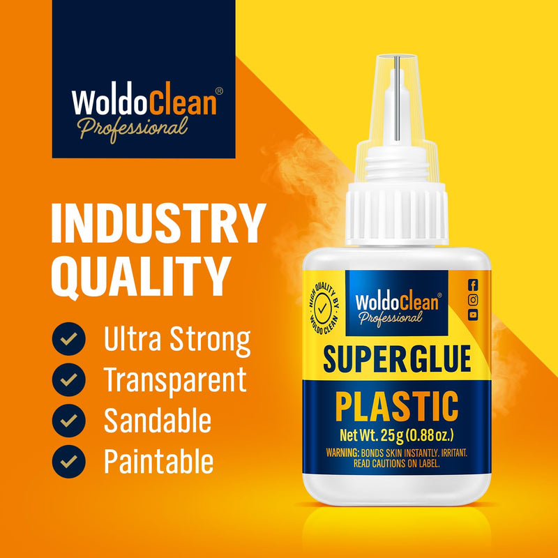 [Australia - AusPower] - Super Glue for Plastic 25g for Instant Strength - Waterproof, Heat-Resistant, Clear Glue with Precise Nozzle 