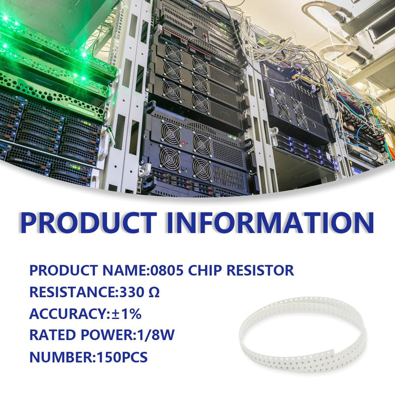 150pcs High Quality SMD Resistor Kit 0805 1/8W 330Ω ±1% 330Ω 0805.