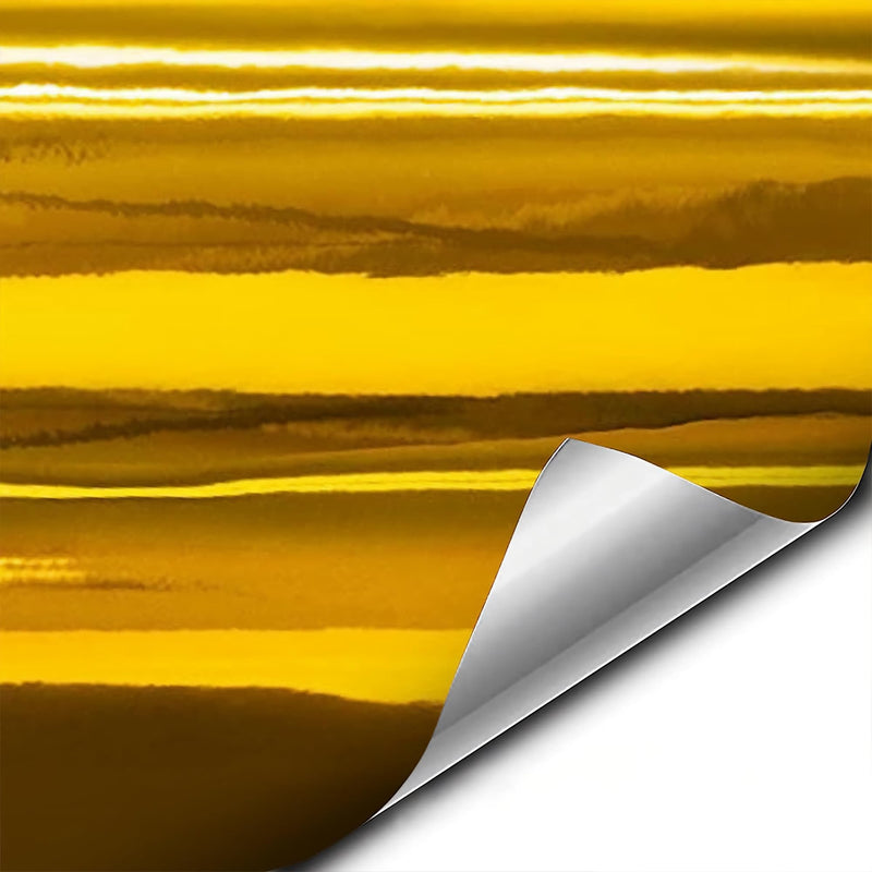 VViViD Gloss Gold Chrome Air-Release Vinyl Adhesive Tape Roll (2 Inch x 30ft) 2" x 30ft