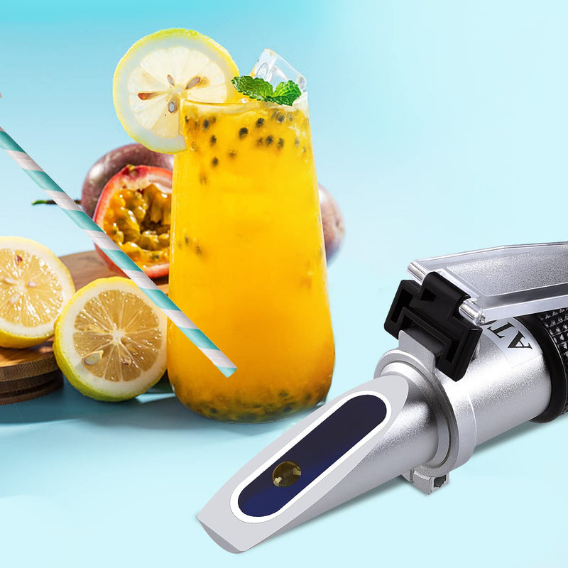 [Australia - AusPower] - Brix Meter Refractometer 0~32%, LEERCHUANG Handheld Brix Refractometer Sugar Content Test, High Accurate Brix Measurement with ATC for Fruit Beverages & Juice Brix: 0~32% 