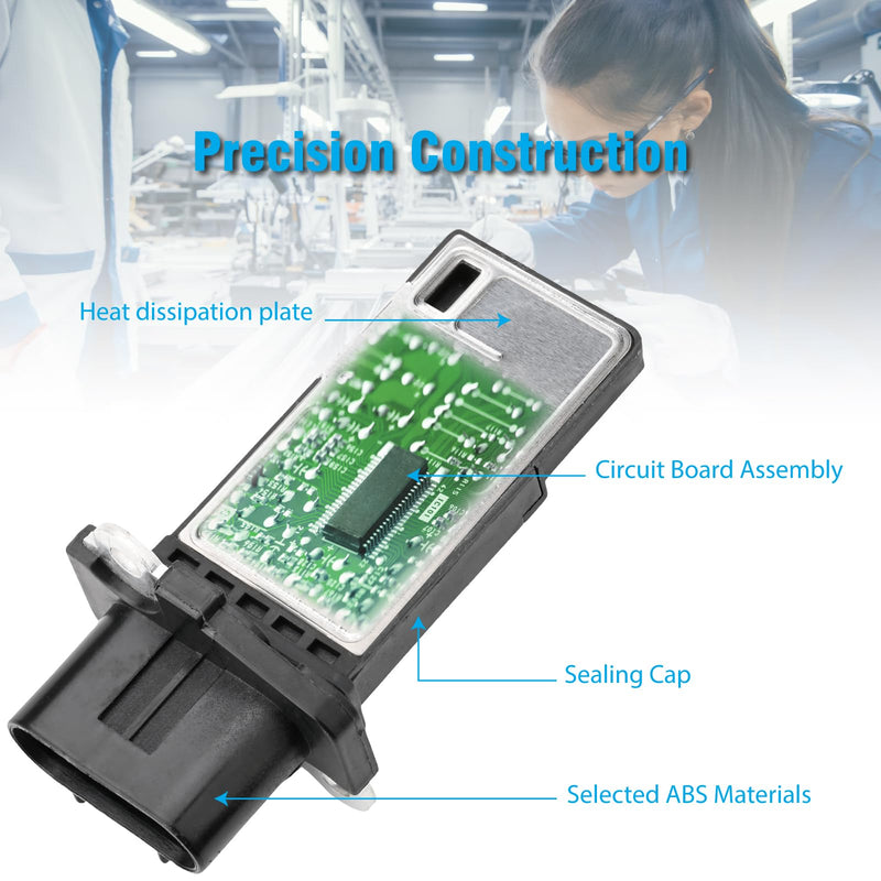 Mass Air Flow Sensor MAF Compatible With Beetle 2006-2010 Bora 2005-2010 Jetta 2005-2010 Phaeton 2004-2006 Rabbit 2006-2009 07C906461